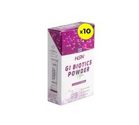 HSN Probiótico en Polvo GI Biotics | Caja 10x10g | Lactobacillus Bifidobacterium Streptococcus | Glutamina Prebióticos DigeZyme® Curcumina Gingerol | No Incluye Dosificador | No-GMO Vegano Sin Gluten