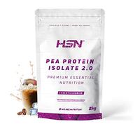 HSN Proteína de Guisante Aislada | Sabor Café Frappé 2 Kg = 67 Tomas | 100% Vegana | Pea Protein Isolate | No-GMO, Sin Gluten, Sin Soja ni Azúcares añadidos