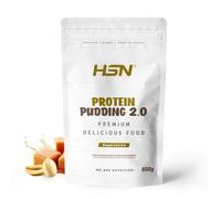 HSN Pudding Proteico 2.0 | Cacahuete y Caramelo 500g = 13 Tomas por Envase | Pudín Alto en Proteínas Sin Gluten y Vegetariano | Ideal Postre o Merienda Bajo en Calorías Sin Azúcares Añadidos