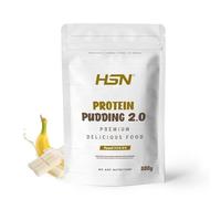 HSN Pudding Proteico 2.0 | Chocolate Blanco Plátano 500g = 13 Tomas por Envase | Pudín Alto en Proteínas Sin Gluten y Vegetariano | Ideal Postre o Merienda Bajo en Calorías Sin Azúcares Añadidos