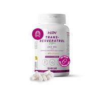 HSN Resveratrol 250mg + BioPerine® | 120 Cápsulas Vegetales | Puro Trans-Resveratrol de Fallopia japonica 200x Veces Más Concentrado | No-GMO, Vegano, Sin Gluten