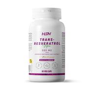 HSN Resveratrol 500mg + BioPerine® | 60 Cápsulas Vegetales | Puro Trans-Resveratrol de Fallopia japonica 200x Veces Más Concentrado | No-GMO, Vegano, Sin Gluten