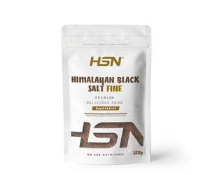 HSN Sal Negra del Himalaya Kala Namak 150 g - Grano Fino, Sin Refinar, Sal Mineral Natural con Sabor Umami para Cocina Vegana y Condimentos