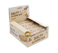 HSN Salty Almond Energy Bar | Barrita de Frutos Secos con Almendras y Sal Marina | 12 Barritas de 50 g | Snack Natural Crujiente - Ideal para el Día a Día