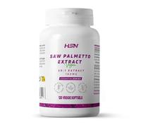 HSN Saw Palmetto 160mg - Serenoa repens - 100% Extracto de Baya | 120 Perlas Vegetales - 85% Ácidos Grasos (Ácido Oleico y Ácido laurico) - 20x Veces Más Concentrado | No-GMO, Vegano, Sin Gluten