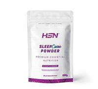 HSN Sleep Care en Polvo 500g | Con Melatonina, Magnesio, Glicina, GABA, L-Teanina y 5-HTP de Griffonia | Bebida Nocturna Sabor Té | Complemento Vegano Sin Gluten