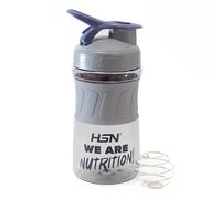 HSN Slim Shaker We Are Nutrition! Libre de BPA | 550ml | Morado | Vaso Mezclador con Banda de Silicona Antideslizante y Bola de Acero Inoxidable | Cierre Hermético | Fácil Limpieza