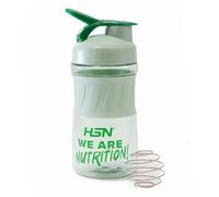 HSN Slim Shaker We Are Nutrition! Libre de BPA | 550ml | Verde | Vaso Mezclador con Banda de Silicona Antideslizante y Bola de Acero Inoxidable | Cierre Hermético | Fácil Limpieza