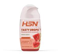 HSN Tasty Drops Saborizante Líquido Sin Calorías para Agua | Sabor Sandía - 65ml (hasta 8 litros) | Gotas Saborizantes Sin Azúcar | Potenciador de Bebidas | Apto Vegano, Sin Gluten