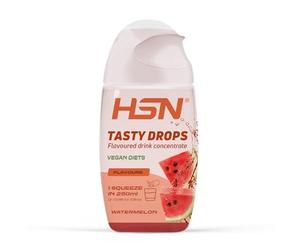 HSN Tasty Drops Saborizante Líquido Sin Calorías para Agua | Sabor Sandía - 65ml (hasta 8 litros) | Gotas Saborizantes Sin Azúcar | Potenciador de Bebidas | Apto Vegano, Sin Gluten