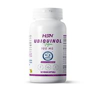 HSN Ubiquinol 100mg (Kaneka Ubiquinol™) Coenzima Q10 Reducida | 120 Perlas Veganas | Mayor Biodisponibilidad | No-GMO, Vegano, Sin Gluten