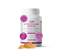 HSN Ultra Colágeno Hidrolizado Complex - 90 Tabletas | Colágeno Bovino Hidrolizado de Bajo Peso Molecular 3KDa. Bambú Vitaminas C y D3 Cobre y Magnesio. Sin Sabor ni Alérgenos