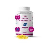 HSN Ultra Omega 3 IFOS 5 Estrellas | 240 Perlas | 350mg de EPA + 250mg DHA | 1000mg Puro Aceite de Pescado en Forma de Triglicéridos Altamente Concentrado | No-GMO, Sin Gluten