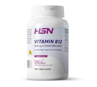 HSN Vitamina B12 Cianocobalamina 1000 MCG | 120 Cápsulas Vegetales | Esencial para Veganos y Vegetarianos | No-GMO, Vegano, Sin Gluten