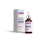 HSN Vitamina D3 + K2 MK7 Gotas Alta Potencia 3200 UI (4 gotas) | 30 ml (225 tomas) | Origen Natural Lanolina y Natto - Fácil Dosificación - Sin Gluten y Apto Vegetarianos