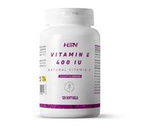 HSN Vitamina E 400 UI de HSN | 120 Perlas | D-Alfa-Tocoferol - ALTA Biodisponibilidad - 100% Natural con Aceite para aumentar la Absorción | No-GMO, Sin Gluten ni Lactosa