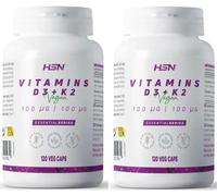 HSN Vitaminas D3 4000ui + K2 100mcg 2x120 Cápsulas Veganas