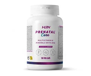 HSN Vitaminas y Minerales para el Embarazo Prenatal Care* con Yodo | 120 Cápsulas Vegetales | metil-b9, metil-b12, D3 | Con DHA Vegano y Citicolina | No-GMO, Sin Gluten