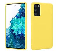HSP Funda amarilla compatible con Samsung Galaxy S20 FE | Carcasa Protectora de TPU (silicona) premium | Para carga inductiva | Resistente a los arañazos Antigolpes | Superficie mate Cover flexible