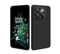 HSP Funda para OnePlus 10T 5G [Resistente al Polvo] Carcasa Protectora Silicona TPU | Anti-arañazos Antigolpes Anti-Choques | Protección de cámara | Suave Blanda Delgada Case | Negro