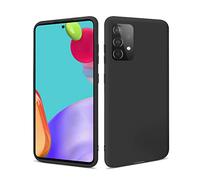HSP Funda para Samsung Galaxy A52 5G/4G & A52s 5G [resistente al polvo] Carcasa protectora silicona TPU | Anti-arañazos Anti-Choques | Protección de cámara | Suave Blanda Delgada Case | Negro