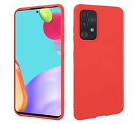 HSP Funda para Samsung Galaxy A52 5G/4G & A52s 5G [resistente al polvo] Carcasa protectora silicona TPU | Anti-arañazos Anti-Choques | Protección de cámara | Suave Blanda Delgada Case | Rojo
