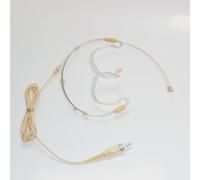 HSP6000 - Micrófono plegable para auriculares Sennheiser G2 G3 G4 BeltPack inalámbrico de 3,5 mm, bloqueo estéreo desmontable, gancho doble para la oreja