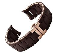 HSPTR Banda de reloj de acero de goma de silicona negra blanca para Armani AR5905 | 5906 | 5920 | 5919 | 5859 Mujeres de 20 mm Pulsera de correa de muñeca de 23 mm(Brown rose gold,20mm)