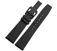 HSPTR Para IWC Pilot Spitfire Timezone TopGun correa verde negro cinturones correas de reloj de pulsera 20mm 21mm 22mm tela de lona de nailon correa de reloj(Black black,21mm)