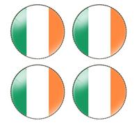 HSQCEZ 4 pines redondos de bandera de Irlanda de 1 pulgada, pines de solapa para sombrero, ropa, mochila, broche de bandera irlandesa, accesorios de fiesta, accesorios patrióticos para hombres y