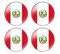 HSQCEZ 4 pines redondos de bandera de Perú de 1 pulgada, pines de solapa para sombrero, ropa, mochila, broche de bandera peruana, accesorios de fiesta, accesorios patrióticos para hombres y mujeres, 1