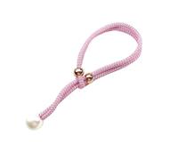 HSQPMGPRJ 1/2 Piezas de Abrazaderas Cortina Perlas, Fijaciones Decorativas, Cuerda sin Perforaciones, Ajustables y extraíbles(Pink,1PC)