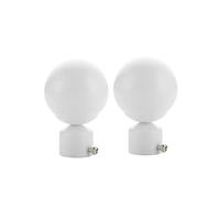 HSQPMGPRJ 2 Tapas for Extremos de Varillas Cortina Redondas Hierro Hueco 22/28 mm, Accesorios for Cabezales Varilla(White-28mm-A)