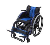 HSRG Silla de Ruedas Deportiva Plegable, Silla de Ruedas Manual de aleación de Aluminio Ligero para Adultos, Carro de absorción de Impactos de la Rueda Trasera de liberación rápida