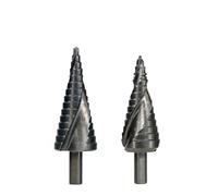 HSS 4-12/20/32mm The Shape Hole 6-30mm Spiral Cobalt Coated Step Cone Drill Bit for Wood Power Tools 1Pcs(1pc 4-32mm)