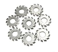 HSS Involute Gear Cutter Collection M2 Series In Eight Pieces, Perfectly Sized At Approx Bore Diameter Of 22 mm With Optimal Cutting Angles