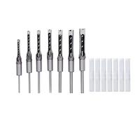 HSS Mortising Chisel Drill Bit Set | 7 PCS Woodworking Square Drill Bits de 1/4 de pulgadas a 5 / 8in | Cincel efectivo para la máquina de mortaja/perforación de agujeros
