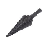 HSS Spiral Groove Pago HEXER HEX HEX Vango Herramienta Duración dual Groove Limpieza suave Resistente Pediendo resbalón para metal negro (10 pasos (4-22 mm))