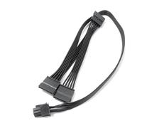 HSSDTECH Cable de alimentación SATA de 6 pines a 3x15 pines para Seasonic/Antec PSUs, Divisor de elevador para minería de BTC, Adaptador de disco duro 18,7 pulgadas (47,6 cm)