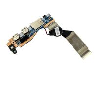 HSSDTECH Carga USB Tarjeta Jack Dock Port Socket para Lenovo Ideapad 5-15IIL05 81YK 5C50S25036 GS557 NS-C681 Tarjeta secundaria USB Módulo USB Auxiliar Tarjeta USB + Batería + Cable