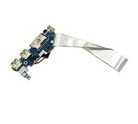 HSSDTECH Carga USB Tarjeta Jack Dock Port Socket para Lenovo Ideapad S340-14IWL 81N7 5C50S24907 S340-14IML 81N9 S340-14IIL 81VV 5C50W89575 LS-H201P LS-H10JP Tarjeta USB + Batería + Cable