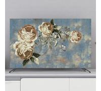 HSTANGKY Cubierta Para TV De Interior Cubierta Universal Para TV De 32-80 Pulgadas A Prueba De Polvo Montado En La Pared/Sobremesa/TV Curvada/Plana Protector De Pantalla-flower1||70inch