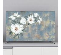 HSTANGKY Cubierta Para TV De Interior Cubierta Universal Para TV De 32-80 Pulgadas A Prueba De Polvo Montado En La Pared/Sobremesa/TV Curvada/Plana Protector De Pantalla-flower2||32inch