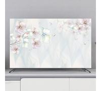 HSTANGKY Cubierta TV Cubierta Antipolvo Para Monitor De Interior 32-80 Pulgadas Protectores Para Pantallas De TV Colgantes De Sobremesa Sala De Arte Paño Decoración-flower1||55inch