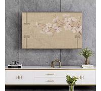 HSTANGKY Funda Antipolvo Para TV De Interior De 32-80 Pulgadas Protector De Pantalla LCD LED Estilo Chino Diseño Antideslizante Fácil De Limpiar Patrón Elegante-flower8||75inch