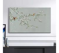 HSTANGKY Funda Antipolvo Para TV De Interiores Protector Antipolvo Universal Con Diseño De Flores Y Pájaros Para Pantallas LCD/LED Funda Decorativa De Tela Para Televisor-flower2||70inch