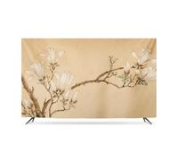 HSTANGKY Funda Para TV Con Estampado De Paisaje Para Interior Protector De Pantalla De TV De Poliéster Antipolvo Protectores De Pantalla De TV Plana Curva Para Plasma-flower||32inch