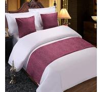 HSTANGKY Hotel Corredor De Cama Decoración De Ropa De Cama Moderna De Calidad Toalla para El Pie De Cama De Dormitorio Que No Se Decolora-Red||50X260cm for 2.0m Bed