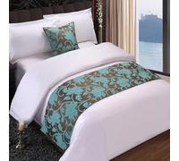 HSTANGKY Hotel Corredor De Cama Decoración De Ropa De Cama Moderna De Calidad Toalla para El Pie De Cama De Dormitorio Que No Se Decolora-Green||50X180cm for 1.2m Bed