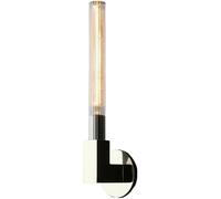 HSTBLEOO 2-Light Mid Century Linear Wall Light Bar For Bedroom Gold Long Tube Glass Bathroom Vanity Wall Lamp Over Mirror Farmhouse(Chrome,1 light)